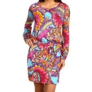 Lilly Pulitzer 92320 Women's Susan Dress Optical Confusion Size small Multi silk